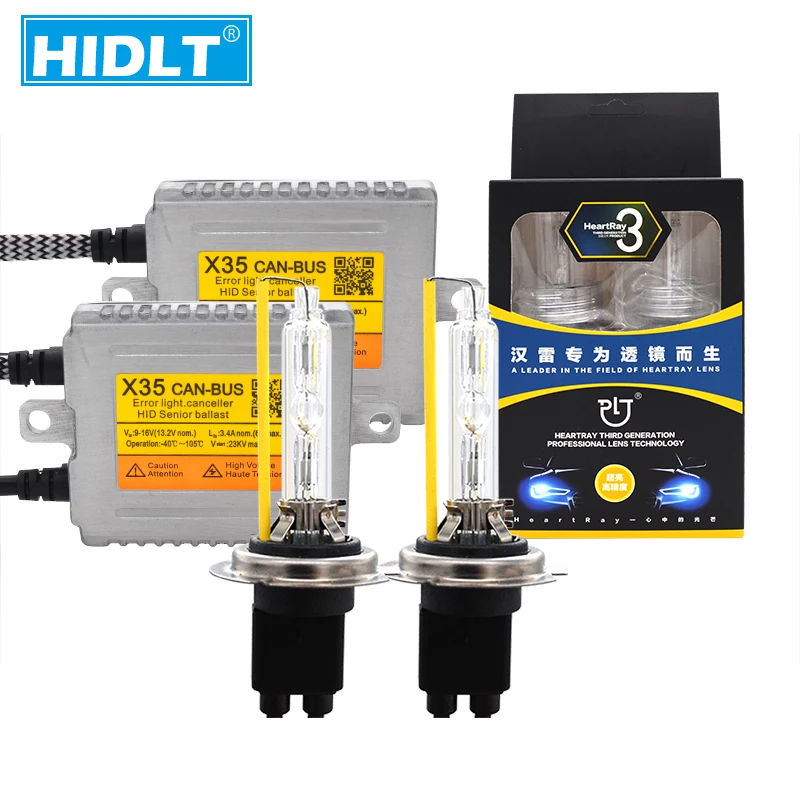 HIDLT 12V 35W HeartRay Canbus Xenon H1 H7 H11 HB3 HB4 D2H HID Headlight Kit 5500K 4500K 6500K Error Free DLT X35 Canbus HID Ballast