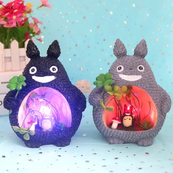 

Creative Totoro Resin Night Light with Star Light Money Piggy Bank Night Lamp Home Decor Valentine Kids Xmas Birthday Gift