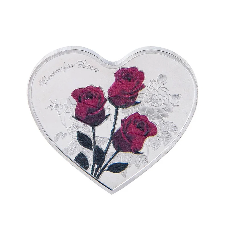Сердце Роза День Святого Валентина памятная монета I Love You эмуляция День Святого Валентина игра валюта ТМ