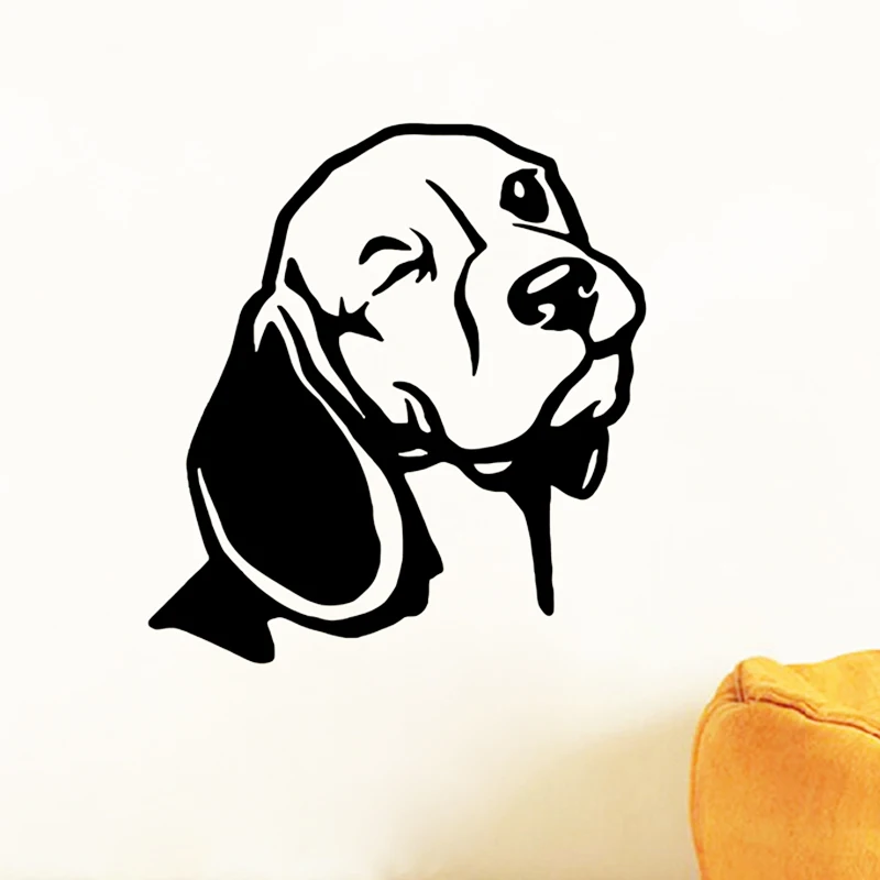 Beagle-Wall-Decal-For-Car-Laptop-Decor-Vinyl-Sticker-Dog-Head-Beagle-Wall-Art-Mural-Living