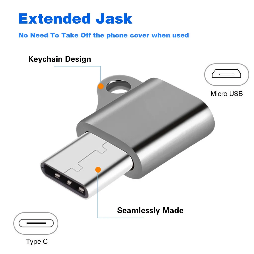 Type C до USB3.0 адаптер для зарядки безопасный Синхронизация данных подключи и играй конвертер компьютер Быстрый для Android Прочный Мини Портативный