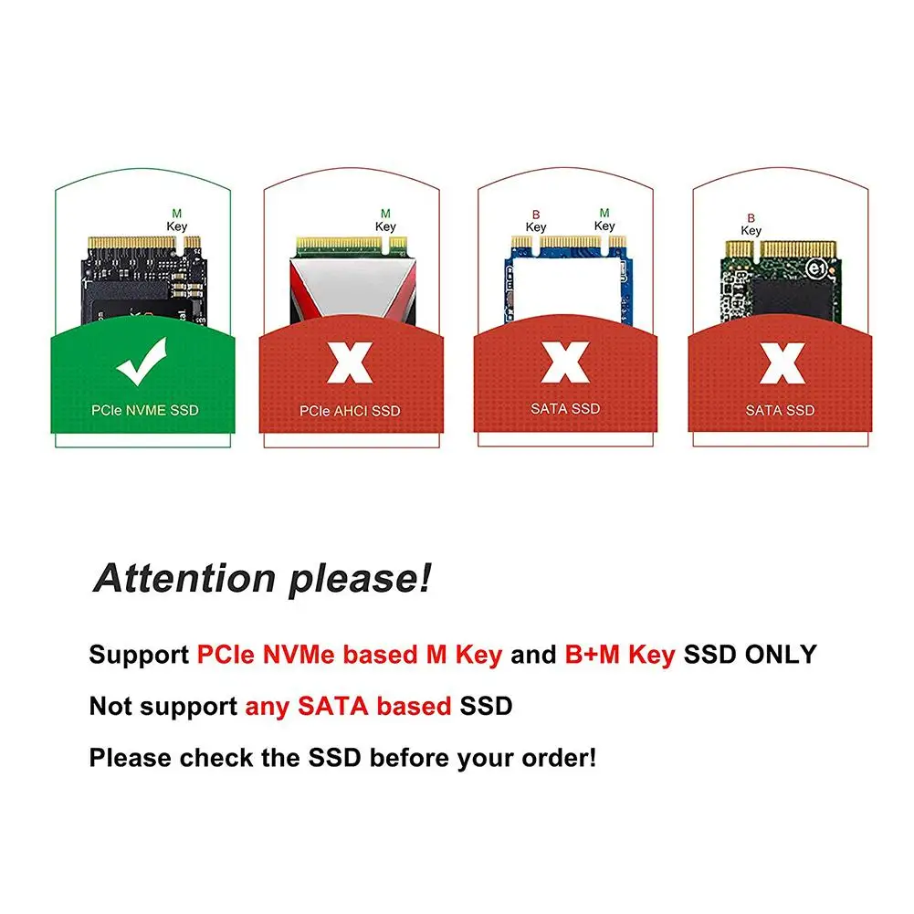 NVME к USB адаптеру M.2 SSD к USB 3,1 type A адаптер для жесткого диска из алюминиевого сплава 10 Гбит/с USB 3,1 Gen 2 чип