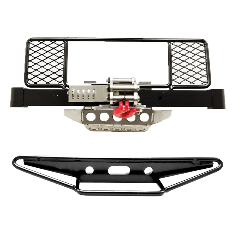 

for MN D90 D91 D99 MS 1/12 RC Car Upgrade Spare Parts Metal Front Rear Bumper Protection Board Winch