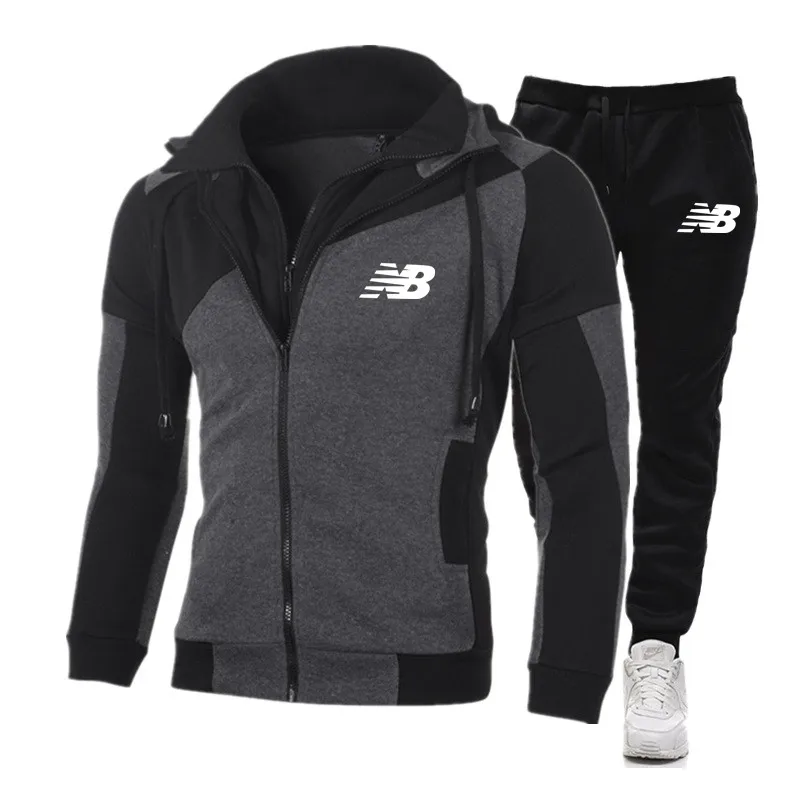 2020 Workwear jacket men's Hooded Jacket+Pants 2PC Sets baseball loose Pullover coat &amp Long Pants Mens Clothing | Мужская одежда