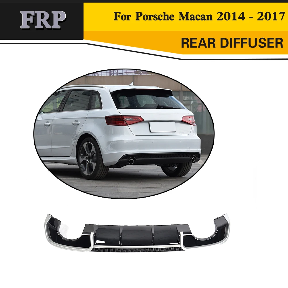 Черный диффузор FRP для заднего бампера спойлер Audi A3 Standard Sedan Hatchback 14 16 4 Door 8V Non Sline Four