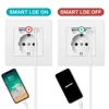 SRAN EU power socket ，socket with usb charging port 2.1A 16A white PC Panel  86mm*86mm Russia Spain Wall Socket ► Photo 2/6