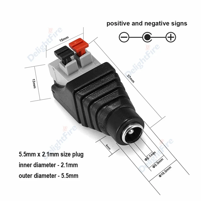 Câbles d'alimentation 12V 24V Jack DC connecteur Mâle / Femelle