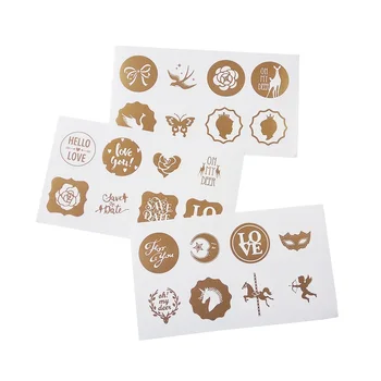 

80pcs/lot Vintage Gold Seal Sticker DIY Greeting Card Postcards Decorative Sticker Gift Label Stickers Scrapbooking