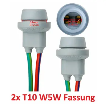 

1 Pair T10 W5W Lamp Socket W5W T10 Rubber Glass Base Parking Light Parking Light Socket Socket Base Diy
