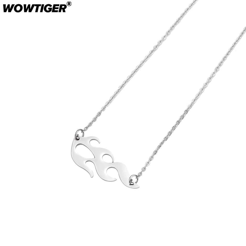WOWTIGER уличная одежда Пламя Унисекс Чокер-ожерелье в стиле панк стильные ожерелья
