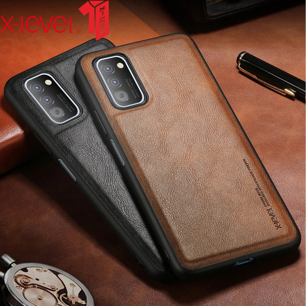 Кожаный чехол X Level для Huawei Honor View 30 Pro Мягкая силиконовая задняя крышка телефона V30
