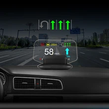 Projecteur de pare-brise de voiture HUD OBD2 + GPS, double Mode, affichage tête haute MPH, compteur de vitesse, eau et huile, température RPM, système automatique intelligent