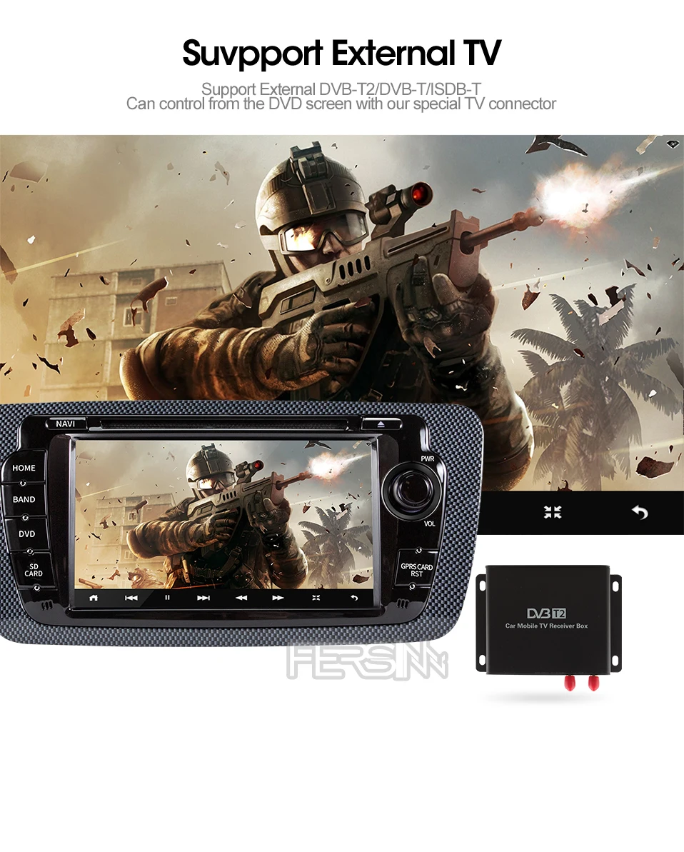 Fersinny android 9,0 T8 автомобильный dvd для Seat Ibiza 6j 2009 2010 2012 2013 радио gps навигации