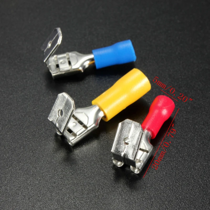 Изолированные обжимные клеммы Spade 10-22AWG 100Pcs-3Z