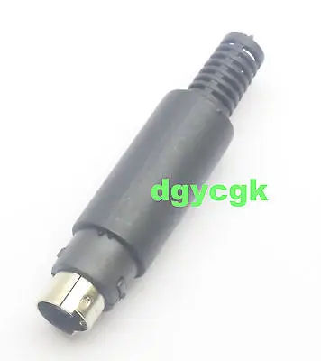 DHL/EMS 200 шт 6 Pin Mini DIN штекер s-видео разъем пластиковая ручка черная головка M-h2