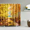 Dafield Autumn Shower Curtain Fall Maple Leafs Leaves on Rustic Wooden Cloth Fabric Bathroom Decor Waterpoof Shower Curtain ► Photo 3/6