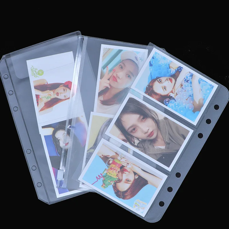 

1PCS A5 / A6 transparent PVC zipper presentation file folder bag compact planner file holder bag
