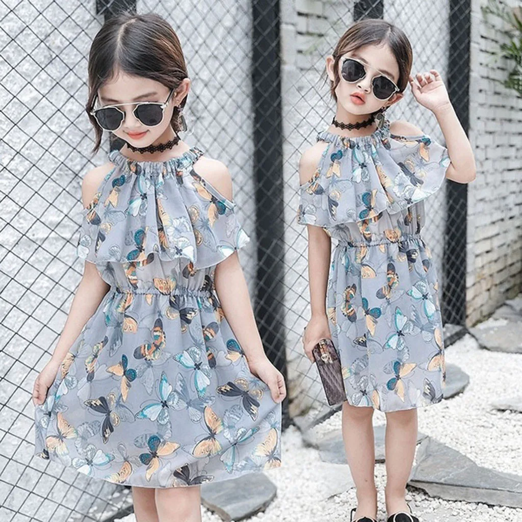 off shoulder dress for kids
