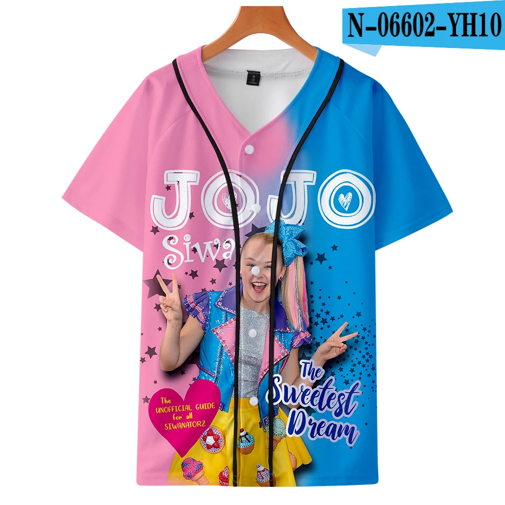 JOJO SIWA печатных 3D футболки Бейсбол для женщин/мужчин модные летние с коротким рукавом футболки Лидер продаж мода уличная одежда - Цвет: 11