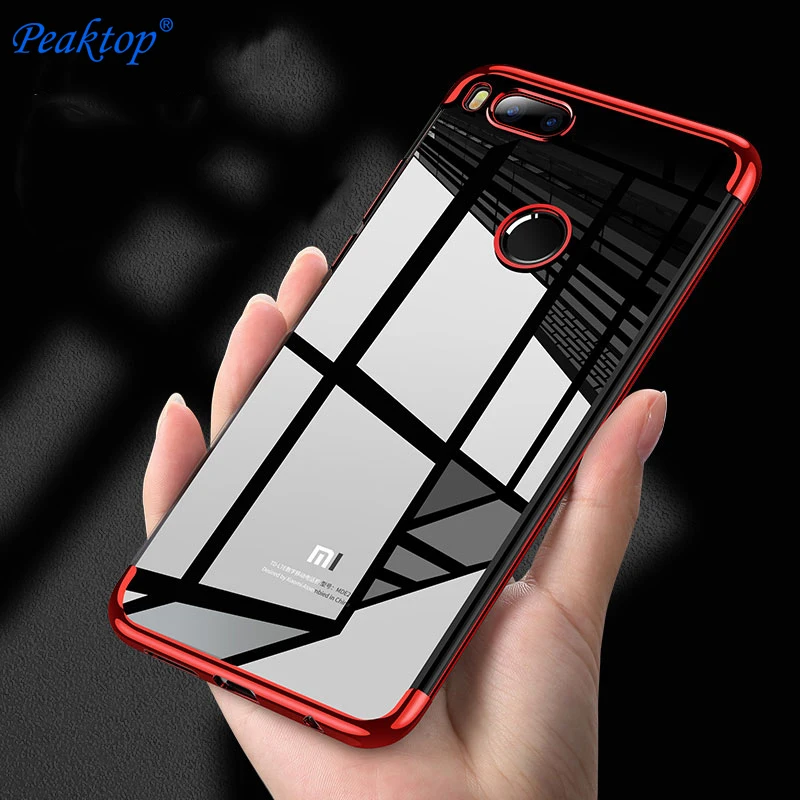 For Xiaomi Mi A1 Case Cover Transparent Plating TPU Soft Silicone Back MiA1 Mi5X Xiao 5X Phone Coque | Мобильные телефоны и