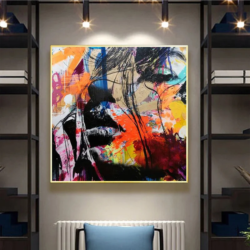 Nielly Francoise портрет масляная живопись абстрактное лицо холст плакаты и принты настенные картины для домашнего