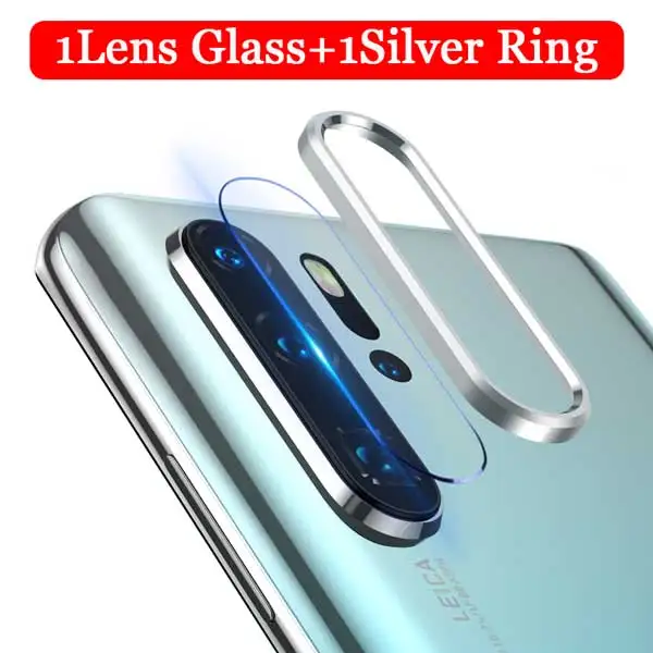 Silver Защитная пленка для объектива камеры для huawei P20 P30 pro, металлическое защитное кольцо из закаленного стекла для huawei P30 pro P30 glass - Color: Silver