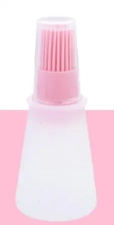 Shape D Pink Силиконовая бутылка для масла с кистью и крышкой для выпечки кисточка для смазывания гриля Кондитерская масляная щетка кухонная выпечка для мёда для масла инструмент для барбекю гаджеты - Цвет: Shape D Pink