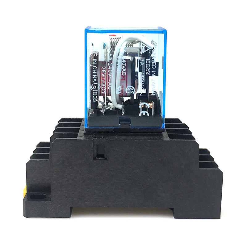 1 шт. MY4NJ электронное Микро Мини электромагнитное реле 5A 14PIN катушка 4DPDT с PYF14A цоколь DC12V 24 В AC110V 220 В светодиодный