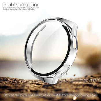 

Clear PC Watch Case For Huawei Watch GT 2e Protective Shell All-inclusive Plating Cover with Tempered Film Screen Protector
