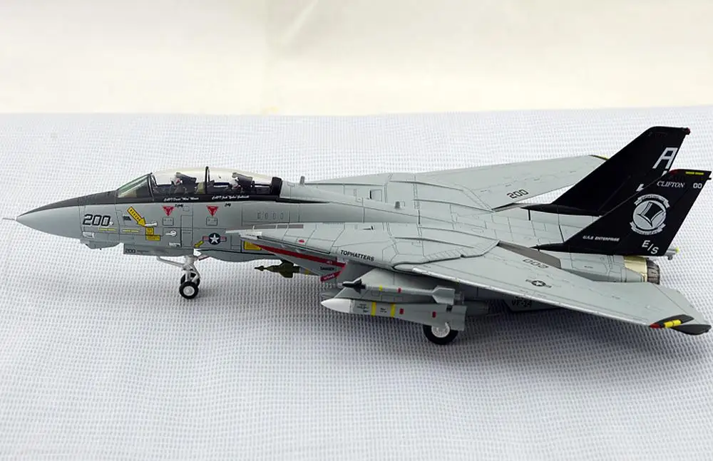 Калибр крылья Grumman F-14A Tomcat USN VF-14 Tophatters AJ200 1/72 литая модель