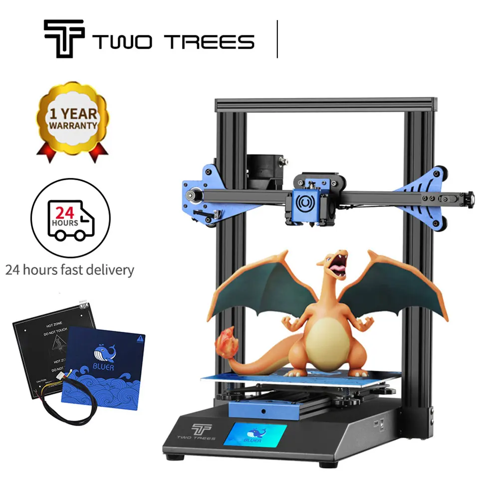 3D принтер Twotrees BLU-3 V2 235*235*280 мм профессиональный сделай сам для печати при сбоях