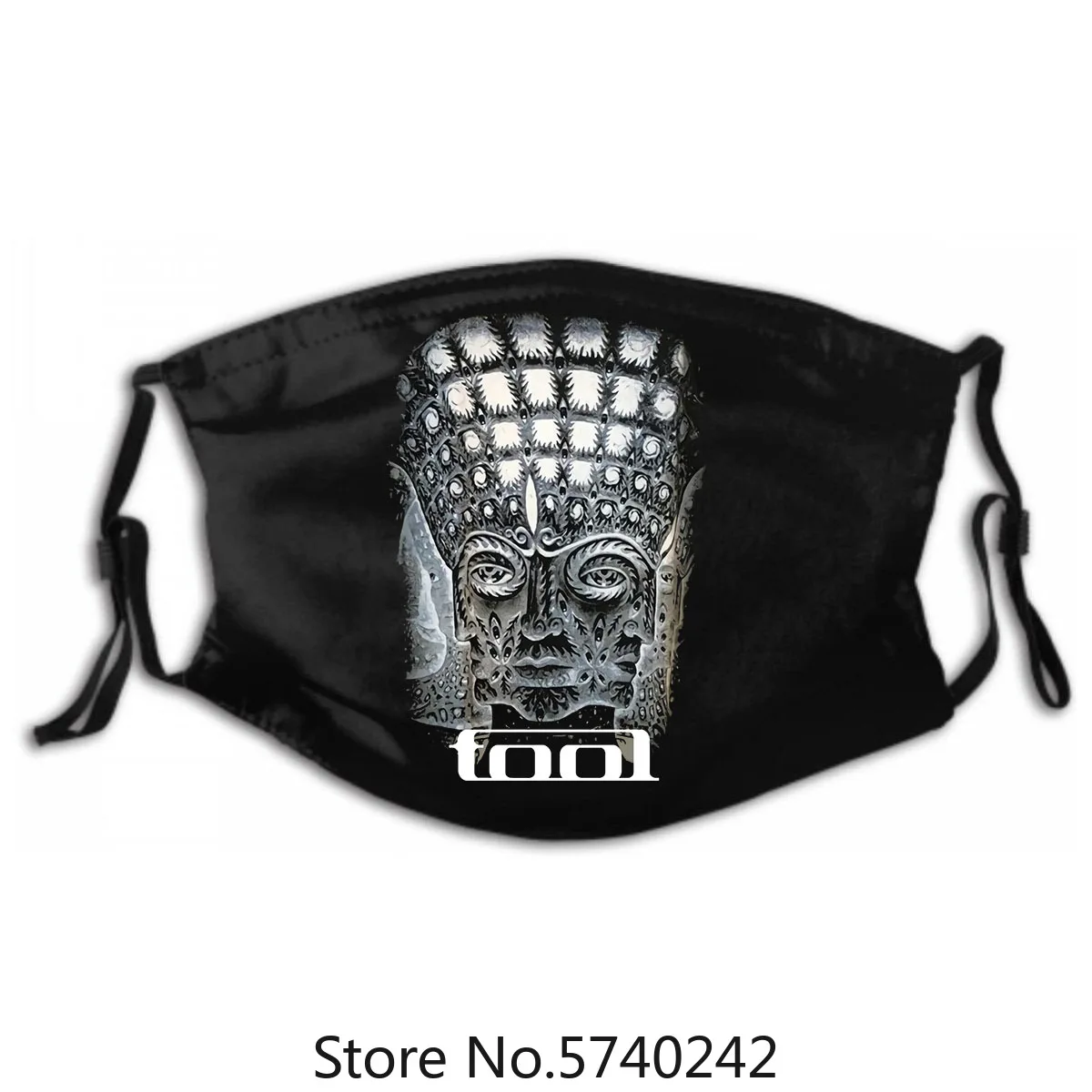 

Graphic Tee Mask Washable Reusable Tool 1000 Days Band Mask with PM2.5 Filters 5 Layers of Protection for Unisex Black