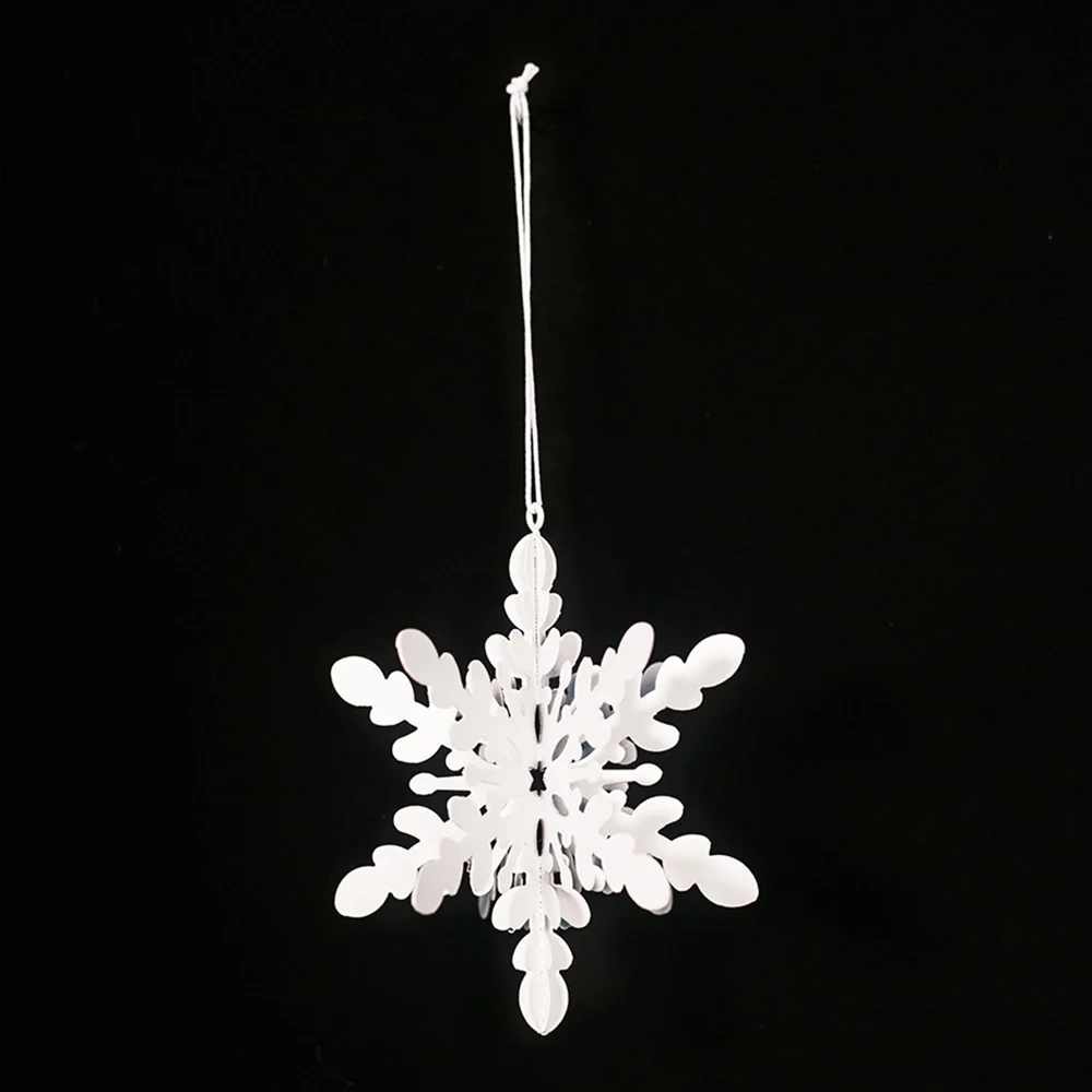 HOLLOW Iron SNOWFLAKE HANGING PENDANTS CHRISTMAS TREE DECORATION ORNAMENTS 1PC
