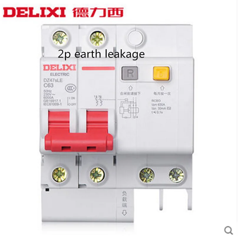 

1PCS DZ47sLE 2P short circuit and Leakage protection residual current Circuit breaker DPNL 2P16A 20A 25A 32A 40A 63A 230V