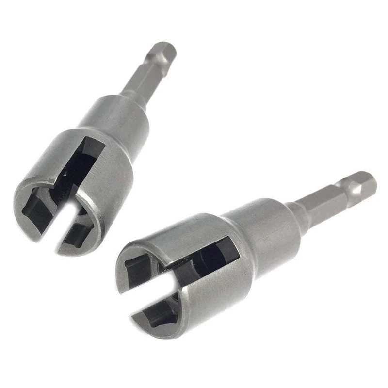 

2Pcs Power Wing Nut Driver Set Slot Wing Nuts Drill Bit Socket Wrenches Tools Set Hex Shank Drills Bits for Panel Nuts 1/4inch