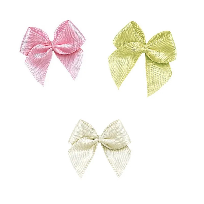 200 stuks roze cadeaustrikken, kant-en-klaar strik, satijnen lint, strikken, voor doe-het-zelf knutselen, bruiloft, Valentijnsdag, babyshower, Kerstmis, decoratie, kaartenmaken, versieringen
