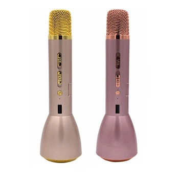 

Professional Wireless Bluetooth Karaoke Microphone Handheld Singing Machine Speaker Compatible Phone, PC, Computer for Party/KTV