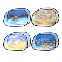 2 шт с всасывающим боковым окном экран солнцезащитных оттенков лобовое стекло тенты автомобильный занавес чехол для экрана внешние аксессуары для автомобиля-Стайлинг