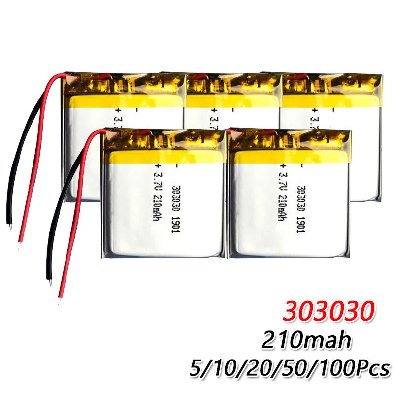 210mAh 3 7 v 303030 аккумуляторная батарея Lipo для GPS камеры Power Bank планшет электрические