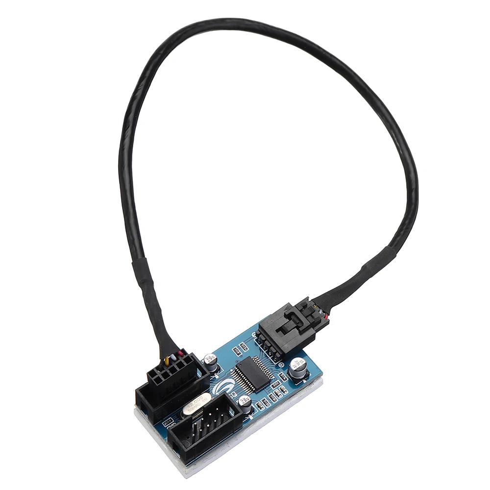 LEORY 9Pin заголовок USB Мужской от 1 до 2 Женский удлинитель сплиттер кабель 9 порт плата мультипликатора