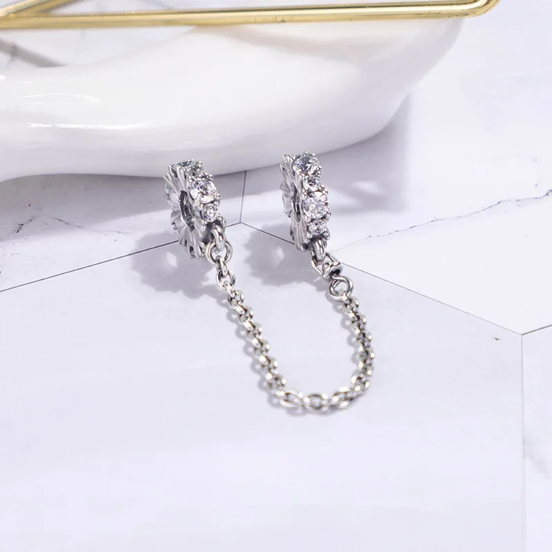 New Clear Sparkle Safety Chain Charm 