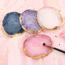 Новая натуральная смола дизайн ногтей цветная палитра акриловый Гель-лак держатель рисование Цвет Раскрашенная тарелка Клей DIY дисплей инс...(China)