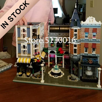 

10255 Creator Assembly Square Romantic Restaurant 15019 4122Pcs Street View Model Building Blocks Bricks Toys 30019 84019 99007