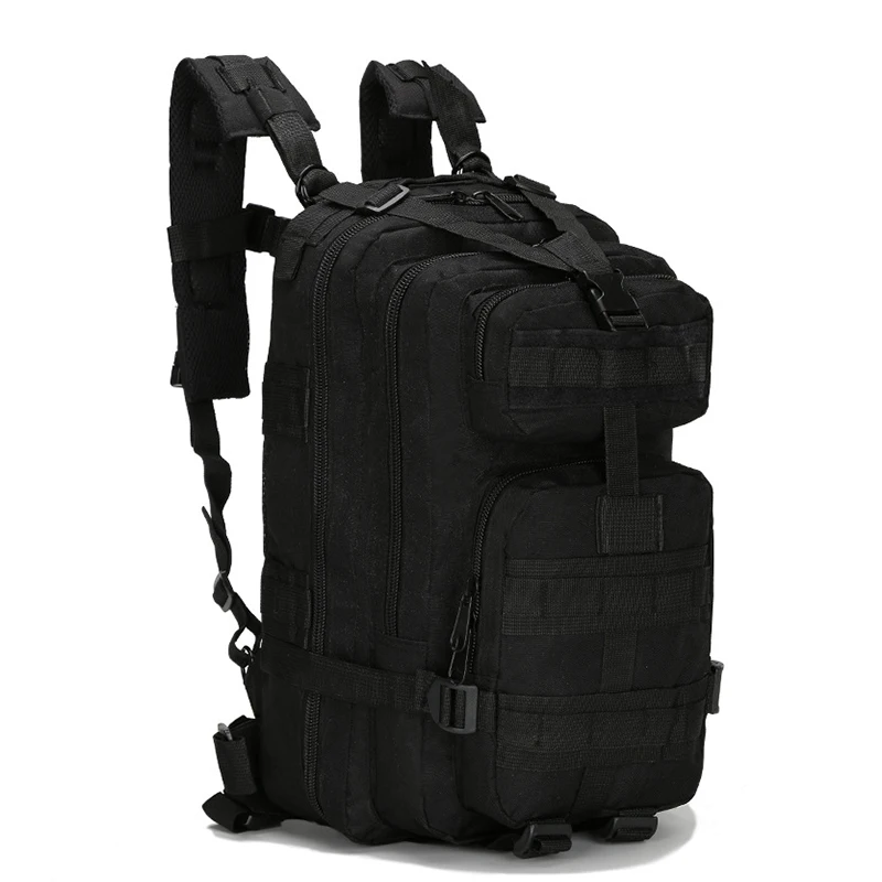 Black 3P открытый Оксфорд ткань военный 30L тактический рюкзак Треккинг Спорт Путешествия Рюкзаки Кемпинг Туризм Камуфляж сумка - Цвет: Black