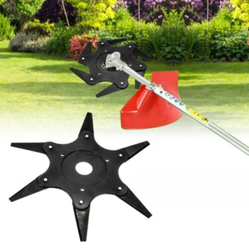 

Trimmer Head Lawn Grass Weed Eater Brush Cutter Outdoor 6 Steel Blades Tool Easy to install