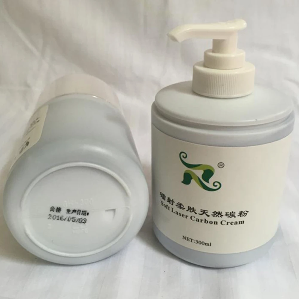 High Grade 300ML Soft laser Carbon Cream Natural Powdered For ND Yag Laser Treatment Skin Rejuvenation Gel