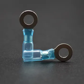 

AWG16-14 Ring wire connectors Nylon Insulated Heat Shrink Ring Terminal Electrical Wire Crimp Connectors Set, Yellow, Blue, Red