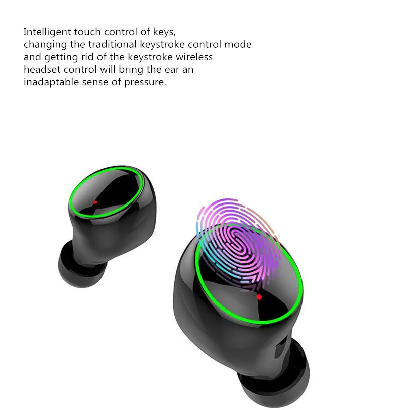 Bluetooth 5,0, светодиодный наушник TWS, водонепроницаемые наушники, стерео наушники HQ, музыкальные Беспроводные наушники с зарядным устройством 3500 мАч, чехол
