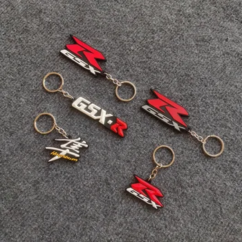 

For Suzuki GSX-R GSXR750 GSXR1000 GSXR 600 GSX1300R Motorcycle Keychain Ring 3D Rubber Motorbike Key Ring Key Chain Car Racing