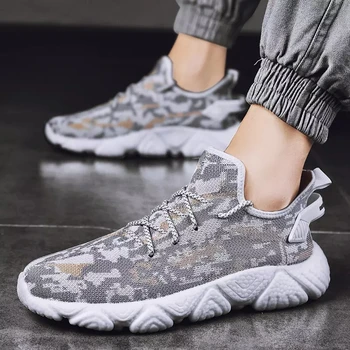 

2020 Men Casual Shoes Summer Rubber Bottom Vulcanized Tennis Sneakers Mesh White Large Size Basketball Running Shoes Zapatillas